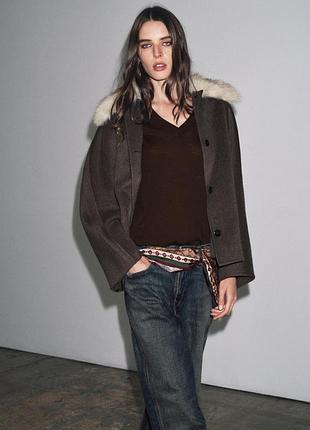 Пальто з вовни zw collection від zara 4