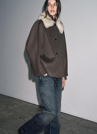 Пальто з вовни zw collection від zara 2