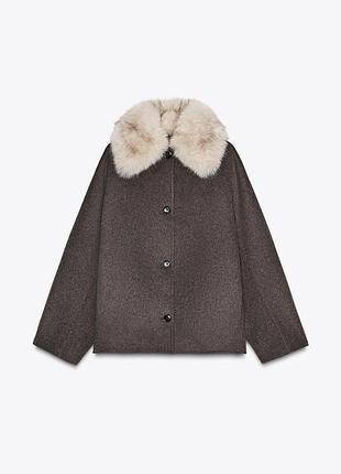 Пальто з вовни zw collection від zara 6