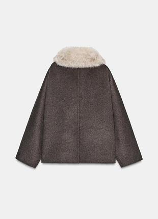 Пальто з вовни zw collection від zara 7