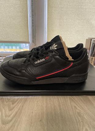 Кросівки чоловічі adidas continental 80 чорні, розмір 41.5/42 (26.5 см), шкіра