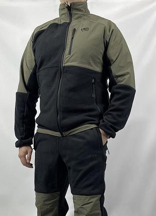 Спортивний костюм чоловічий brand polar fleece зимовий чорний, хакі