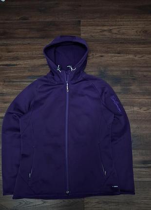 Флисовая кофта salomon actitherm женская с капюшоном, фиолетовая