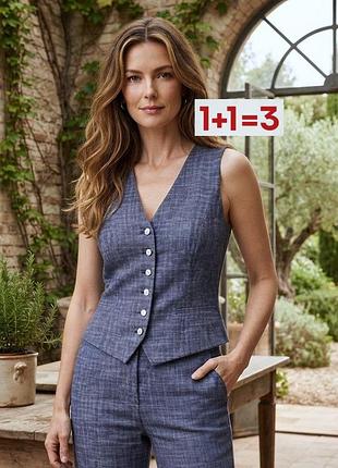 1+1=3 🎁женская костюмная жилетка топ на пуговицах от primark