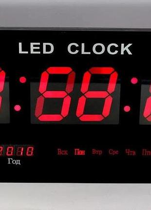 Настенные часы led с подсветкой 3615 red