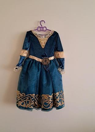 Карнавальное платье мериды «хобра сердцем» disney store+ корона