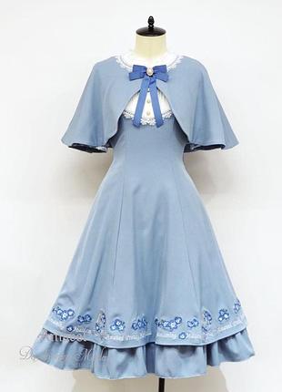 Сукня міді жіноча nemophila pretty flower cape one-piece блакитна
