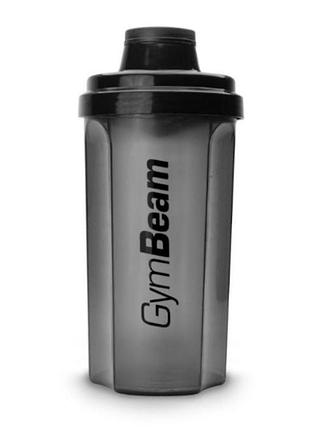 Шейкер gymbeam напівпрозорий чорний 700 мл