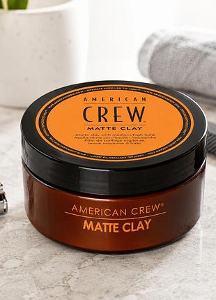 Глина для укладання волосся american crew matte clay 85 г матовий фініш середньо сильна фіксація