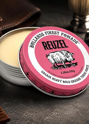 Помада для укладки волос reuzel pink grease 95 г сильная фиксация средний блеск петролатумная основа