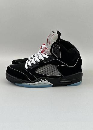Чоловічі кросівки air jordan 5 retro black metallic джордан ретро блек металік 43