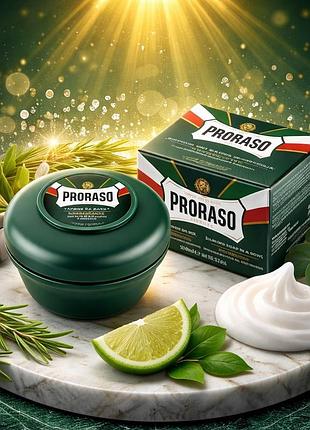 Мыло для бритья proraso jar sensitive green tea 150 мл для чувствительной кожи с экстрактом зеленого чая и овса
