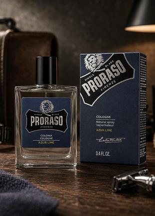 Одеколон proraso cologne cypress & vetyver 100 мл із деревним ароматом azur lime