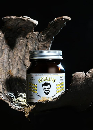 Віск для бороди та вусів morgans beard & moustache wax 50 г забезпечує надійну фіксацію доглядає за волоссям