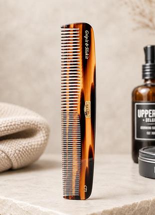 Гребень uppercut deluxe ct5 tortoise comb мужская расческа из ацетата целлюлозы с широкими и узкими зубцами