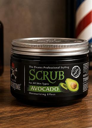 Скраб для шкіри голови barbertime scrub avocado 300 мл очищуючий скраб для волосся та шкіри голови