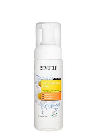 Пінка для вмивання revuele gentle cleansing foam with chamomile infusion з екстрактом ромашки 150 мл