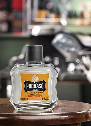 Бальзам для бороды proraso beard balm уход за увлажнением стимулятор роста wood and spice azur lime cypress & vetyver refreshing