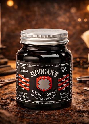 Помада для волос morgans pomade high shine firm hold 50 г мужская помада для укладки сильная фиксация высокий блеск барбершоп 100