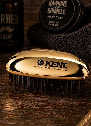 Щетка для легкого расчесывания женская kent pebble gold компактная дорожная щетка с крышкой для всех типов волос