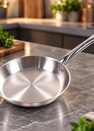 Сковорода benson 30см horeca bn-638 з нержавіючої сталі