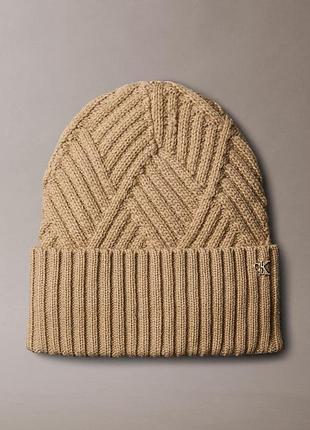 Нова зимова шапка calvin klein (ck cable knit beanie hat) з америкари