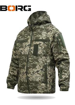 Куртка тактическая windproof softshell пиксель