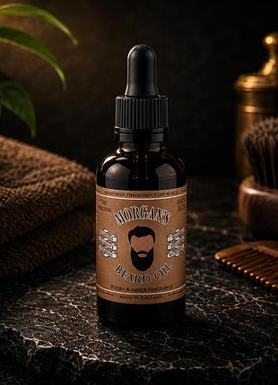 Олія для бороди morgans beard oil уд та амбра 50 мл преміальний догляд зволоження блиск помякшення
