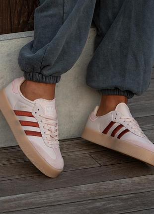 Кроссовки женские adidas samba plat rose