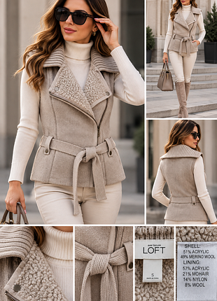 Трикотажний жіночий жилет ann taylor loft з вовною та мохером р.s