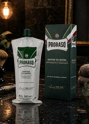 Крем для бритья с эвкалиптом и ментолом для густой пены proraso shaving cream tube refresh eucalyptus 500 мл