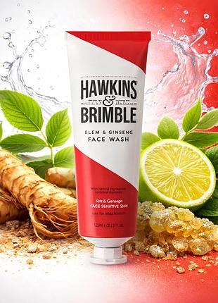 Hawkins & brimble face wash гель для вмивання чоловічий очищаючий 150 мл з алое віра та женьшенем made in uk