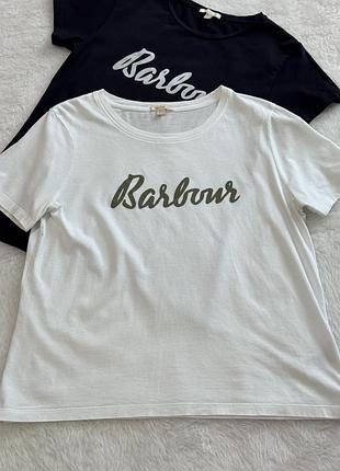 Футболка жіноча barbour marley tee біла, розмір l-xl (uk 16), 100% бавовна