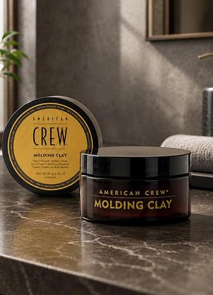 Глина для волос для мужской укладки с сильной фиксацией american crew molding clay 85 г