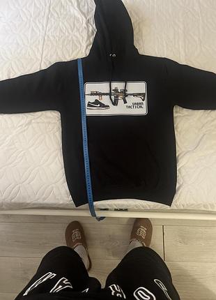 Чоловіче худі urban tactical чорне з принтом