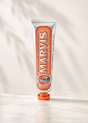 Зубная паста marvis classic strong mint 25 мл итальянская мятная паста для свежего дыхания и защиты от кариеса ginger mint