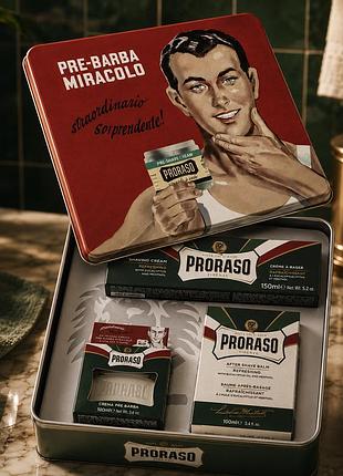 Набор косметики для бритья proraso vintage selection gino refreshing мужской подарочный набор с ментолом