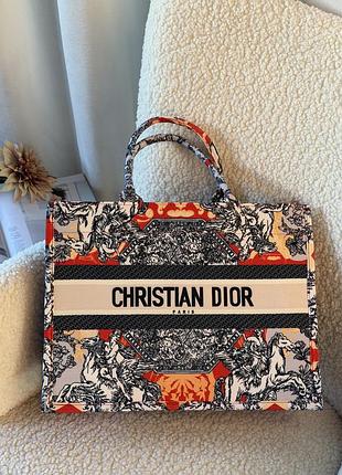 Шоппер christian dior book tote pegasus красный