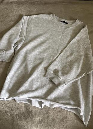 Світшот жіночий zara сірий оверсайз