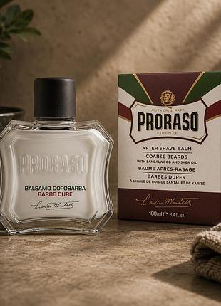 Бальзам после бритья proraso after shave balm nourishing sandalwood 100 мл для жесткой щетины