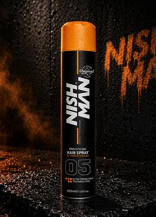 Спрей для укладки волос экстремальной фиксации nishman ultra strong hold hair spray 400 мл
