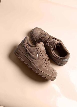 Кросівки nike air force 1 low brown suede | 37–40
