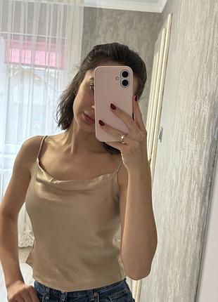 Жіночий топ zara бежевий розмір xs