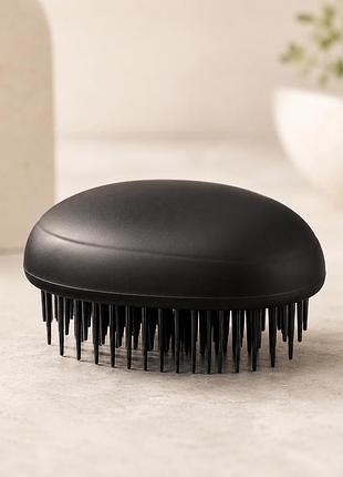 Щетка для легкого расчесывания женская kent pebble matt black компактная дорожная щетка с крышкой для всех типов волос