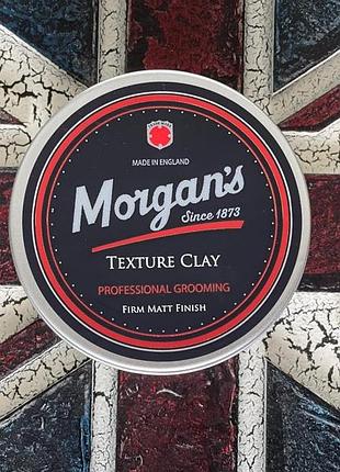 Текстурная глина для волос morgans texture clay 75мл мужская сильная фиксация матовый эффект укладка волос объем