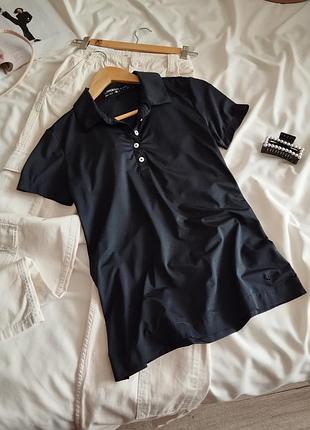 Чорна футболка поло з коротким рукавом nike golf s