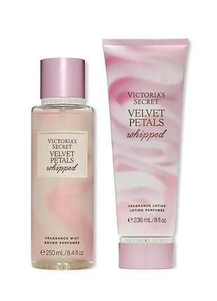 Набір для тіла velvet petals whipped victoria's secret міст і лосьйон