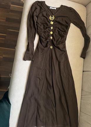Жіноча сукня міді коричнева schiaparelli