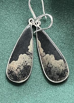 Серьги сережки пирит
