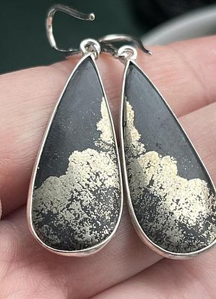 Серьги сережки пирит 5
